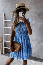 Load image into Gallery viewer, Kay Notched Cap Sleeve Mini Dress