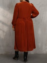 Load image into Gallery viewer, Mella Neck Long Sleeve Midi Dress