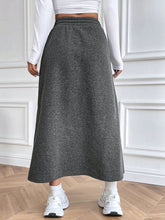 Load image into Gallery viewer, Drawstring Midi Skirt with Pockets