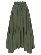 Load image into Gallery viewer, Smocked Waist Band Ruched Layered Skirt