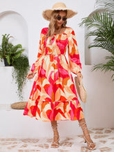 Load image into Gallery viewer, Coral Long Sleeve Midi Dress