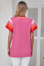 Load image into Gallery viewer, Color Block Round Neck Knit Top