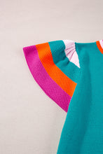 Load image into Gallery viewer, Color Block Round Neck Knit Top
