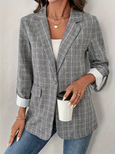 Load image into Gallery viewer, Boss Lady Plaid Blazer