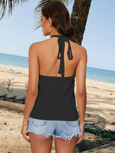 Load image into Gallery viewer, Tied Contrast Halter Neck Tank