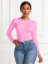 Load image into Gallery viewer, Round Neck Long Sleeve Bodysuit