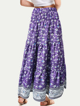 Load image into Gallery viewer, Tiered Printed Elastic Waist Skirt