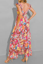 Load image into Gallery viewer, Tyra Ruffled Printed Sleeveless Dress