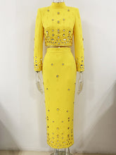 Load image into Gallery viewer, Kayla Rhinestone Maxi Skirt Set