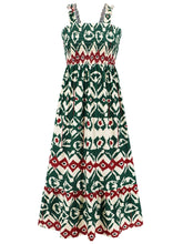 Load image into Gallery viewer, Smocked Printed Square Neck Sleeveless Dress