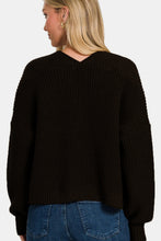 Load image into Gallery viewer, Open Front Drop Shoulder Sweater Cardigan
