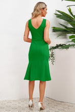 Load image into Gallery viewer, Wide Strap Wrap Fishtail Dress