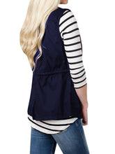Load image into Gallery viewer, Drawstring Waist Vest with Pockets
