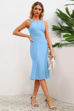 Load image into Gallery viewer, Wide Strap Wrap Fishtail Dress