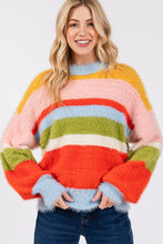 Load image into Gallery viewer, Sage Color Block Sweater
