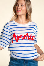 Load image into Gallery viewer, Valor Embroidery Striped Knit Top
