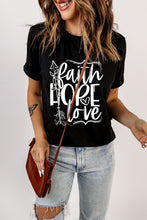 Load image into Gallery viewer, FAITH HOPE LOVE Graphic Tee Shirt