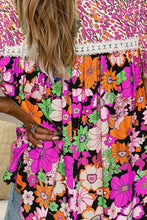 Load image into Gallery viewer, Floral Round Neck Puff Sleeve Blouse