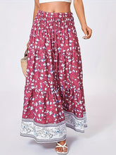 Load image into Gallery viewer, Tiered Printed Elastic Waist Skirt