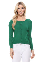 Load image into Gallery viewer, Crew neck Cardigan Sweater