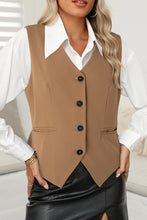 Load image into Gallery viewer, Lucy Pocketed Button-Up Vest