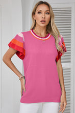 Load image into Gallery viewer, Color Block Round Neck Knit Top