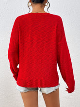 Load image into Gallery viewer, Letter Round Neck Long Sleeve Sweater