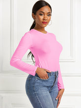 Load image into Gallery viewer, Round Neck Long Sleeve Bodysuit