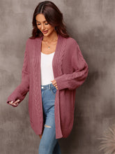 Load image into Gallery viewer, Angel Wings Warm Fall Mixed Knit Open Front Longline Cardigan