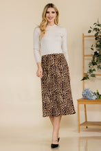 Load image into Gallery viewer, Celeste Leopard A-Line Midi Skirt