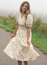 Load image into Gallery viewer, Katrina Half Sleeve Floral Midi Dress