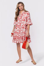 Load image into Gallery viewer, Lola White Red Dress