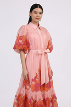 Load image into Gallery viewer, Pink floral dress with full face visible