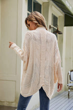 Load image into Gallery viewer, Mixed Knit Open Front Dolman Sleeve Cardigan