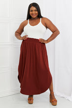 Load image into Gallery viewer, It's My Time Full Size Side Scoop Scrunch Skirt in Dark Rust