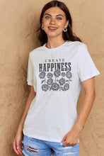 Load image into Gallery viewer, CREATE HAPPINESS Graphic Cotton T-Shirt