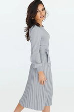 Load image into Gallery viewer, Favored Pleated Sweater Dress