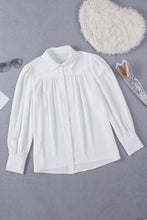 Load image into Gallery viewer, Gathered Detail Puff Sleeve Shirt