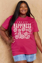 Load image into Gallery viewer, CREATE HAPPINESS Graphic Cotton T-Shirt
