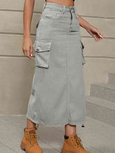 Load image into Gallery viewer, Modern Denim Skirt with Pockets
