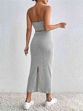 Load image into Gallery viewer, Ribbed Tube Top & Midi Skirt Set