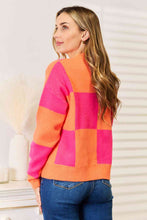 Load image into Gallery viewer, Checkered Dropped Shoulder Cardigan