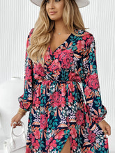Load image into Gallery viewer, Printed Long Sleeve Slit Dress