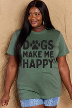 Load image into Gallery viewer, DOGS MAKE ME HAPPY Graphic Cotton T-Shirt