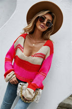 Load image into Gallery viewer, Color Block Scoop Sweater