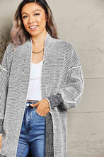 Load image into Gallery viewer, Woven Right Heathered Open Front Longline Cardigan