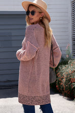 Load image into Gallery viewer, Woven Right Heathered Open Front Longline Cardigan