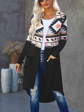 Load image into Gallery viewer, Printed Open Front Cardigan with Pockets