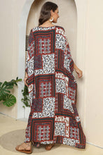 Load image into Gallery viewer, Printed V-Neck Split Maxi Dress