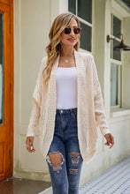 Load image into Gallery viewer, Mixed Knit Open Front Dolman Sleeve Cardigan